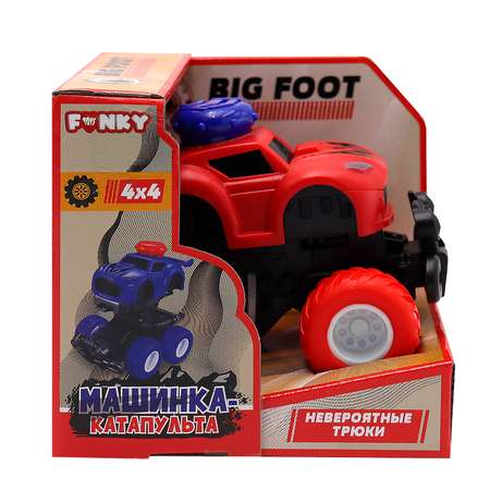 Монстр-трак Funky Toys катапульта красный