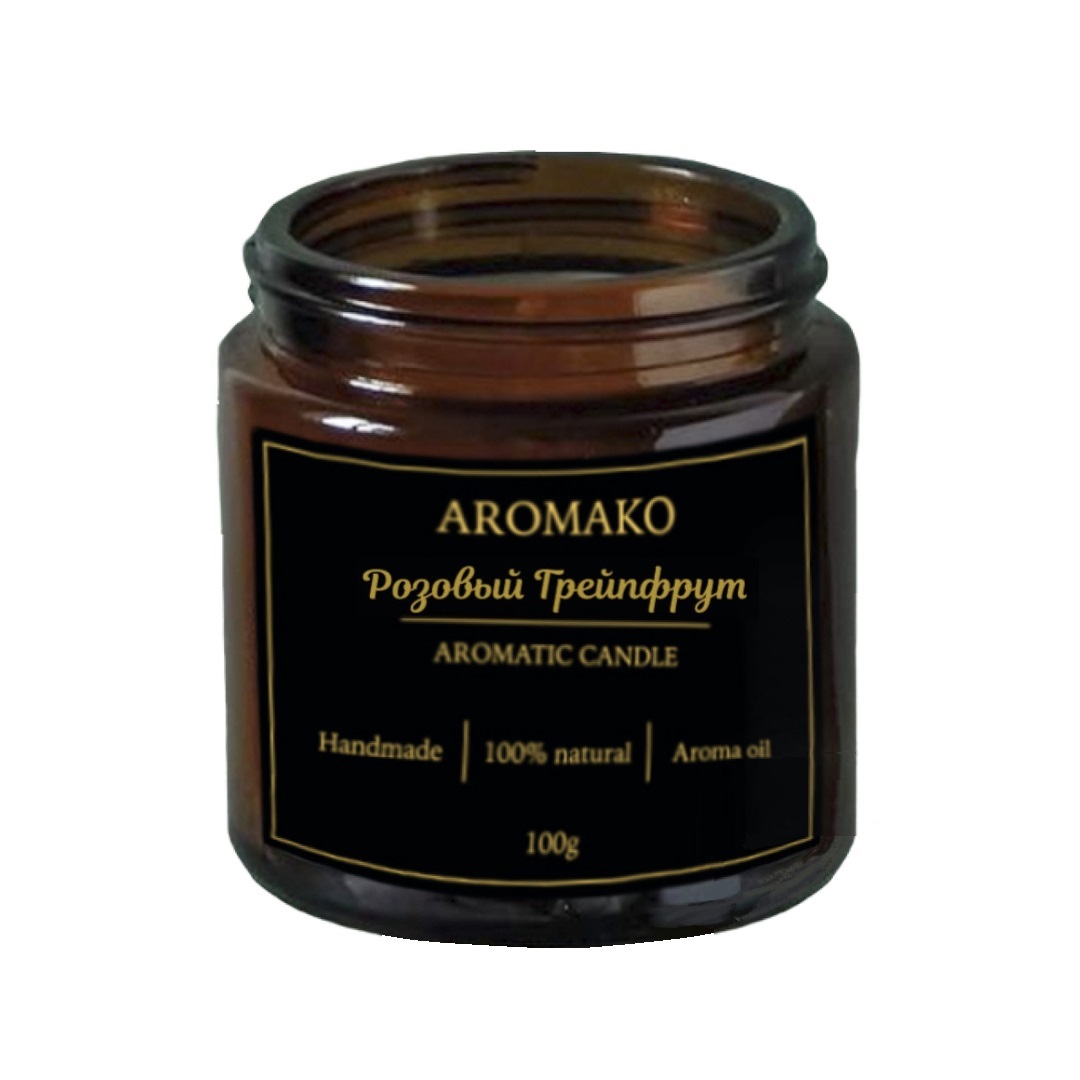 Ароматическая свеча AromaKo Розовый Грейпфрут 100 гр - фото 1