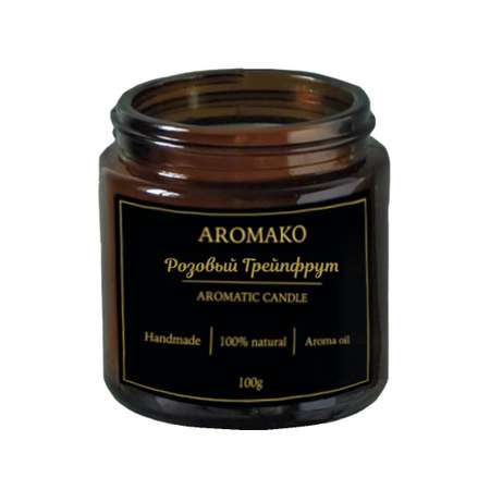 Ароматическая свеча AromaKo Розовый Грейпфрут 100 гр