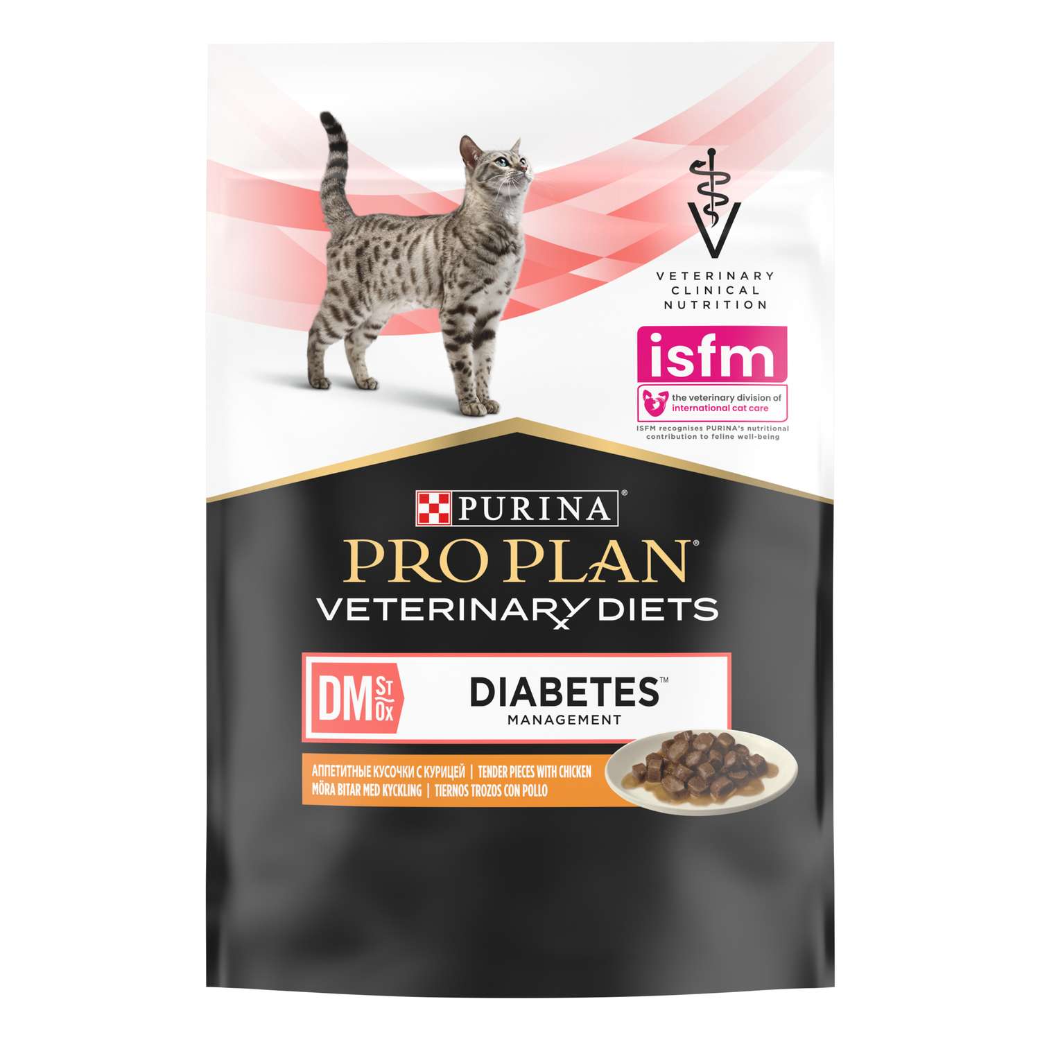 Корм для кошек Purina Pro Plan Veterinary diets 85г с курицей при сахарном диабете влажный в соусе - фото 1