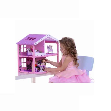 Домик для кукол Krasatoys Анжелика с мебелью 5 предметов 000255