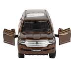 Машинка AUTOGRAND Toyota Land Cruiser коричневая металл с инерционным механизмом 12 см