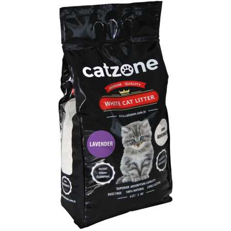 Наполнитель для кошек Catzone комкующийся лаванда 5кг
