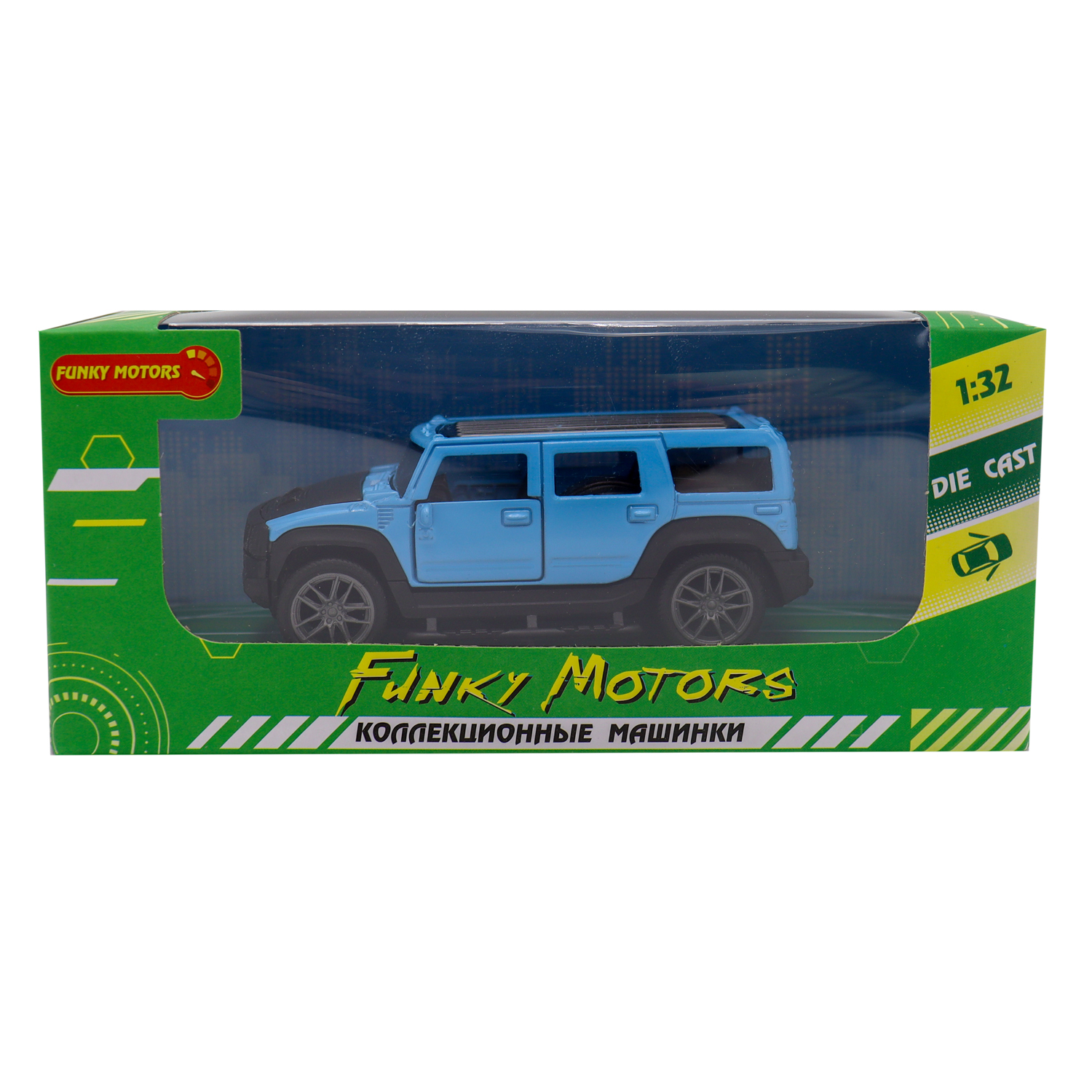 Автомобиль Funky Toys Сафари 1:32 голубой FT1101-78 - фото 4