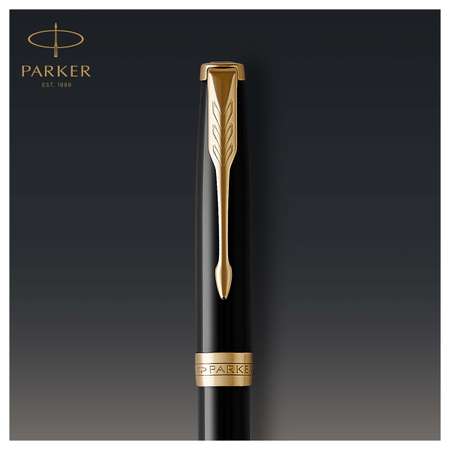 Ручка шариковая PARKER Sonnet Black Lacquer GT черная поворот подарочная упаковка