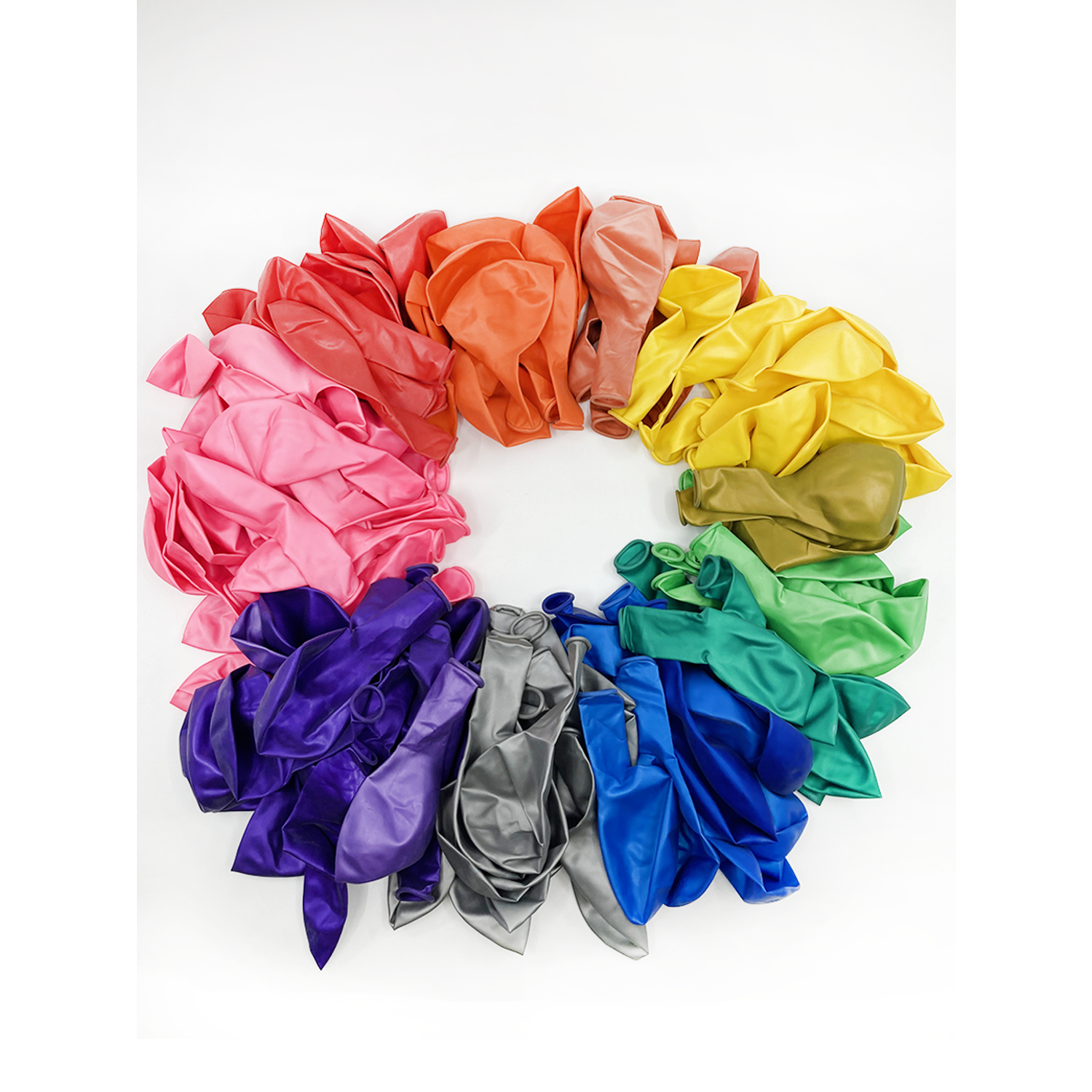 Воздушные шары Riota разноцветные металлик 30 см 100 шт - фото 2