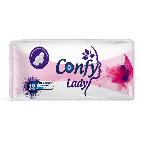 Прокладки CONFY Гигиенические женские Confy Lady CLASSIC NORMAL 10 шт