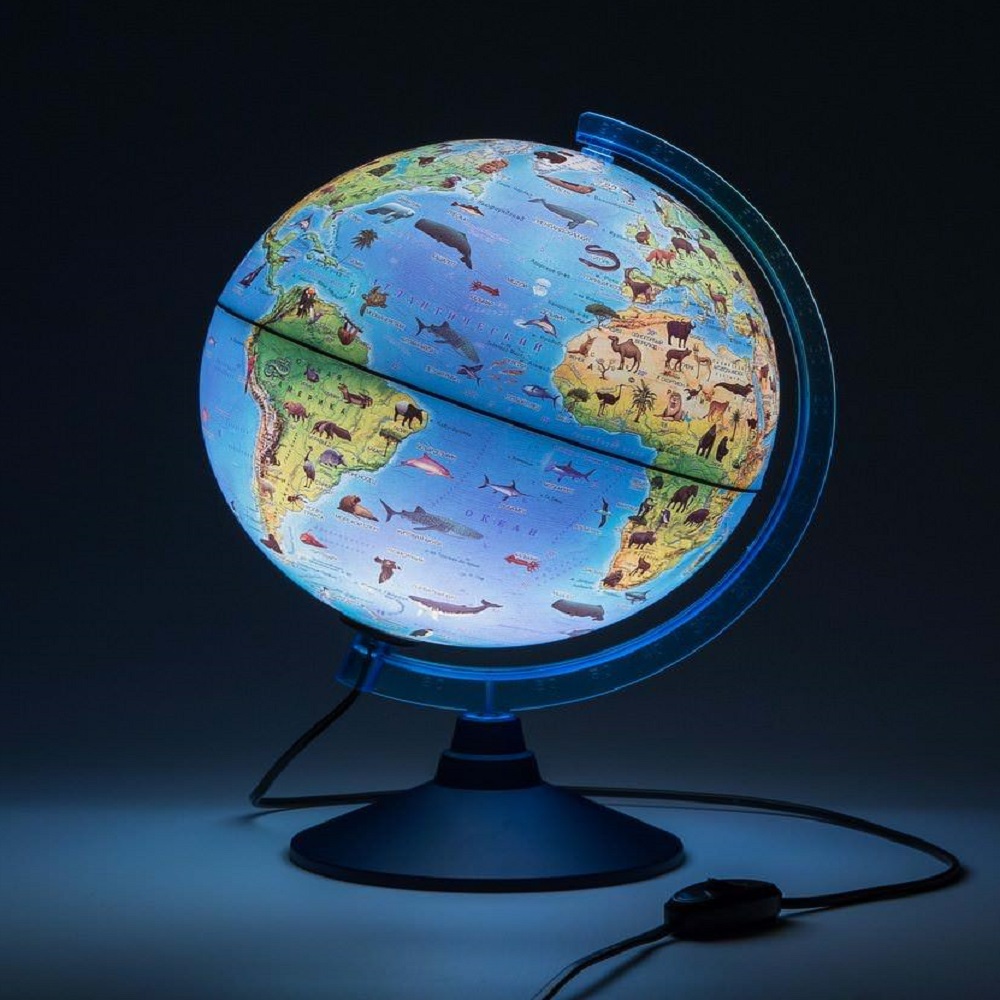 Глобус Globen Зоогеографический детский с LED-подсветкой 21 см - фото 7