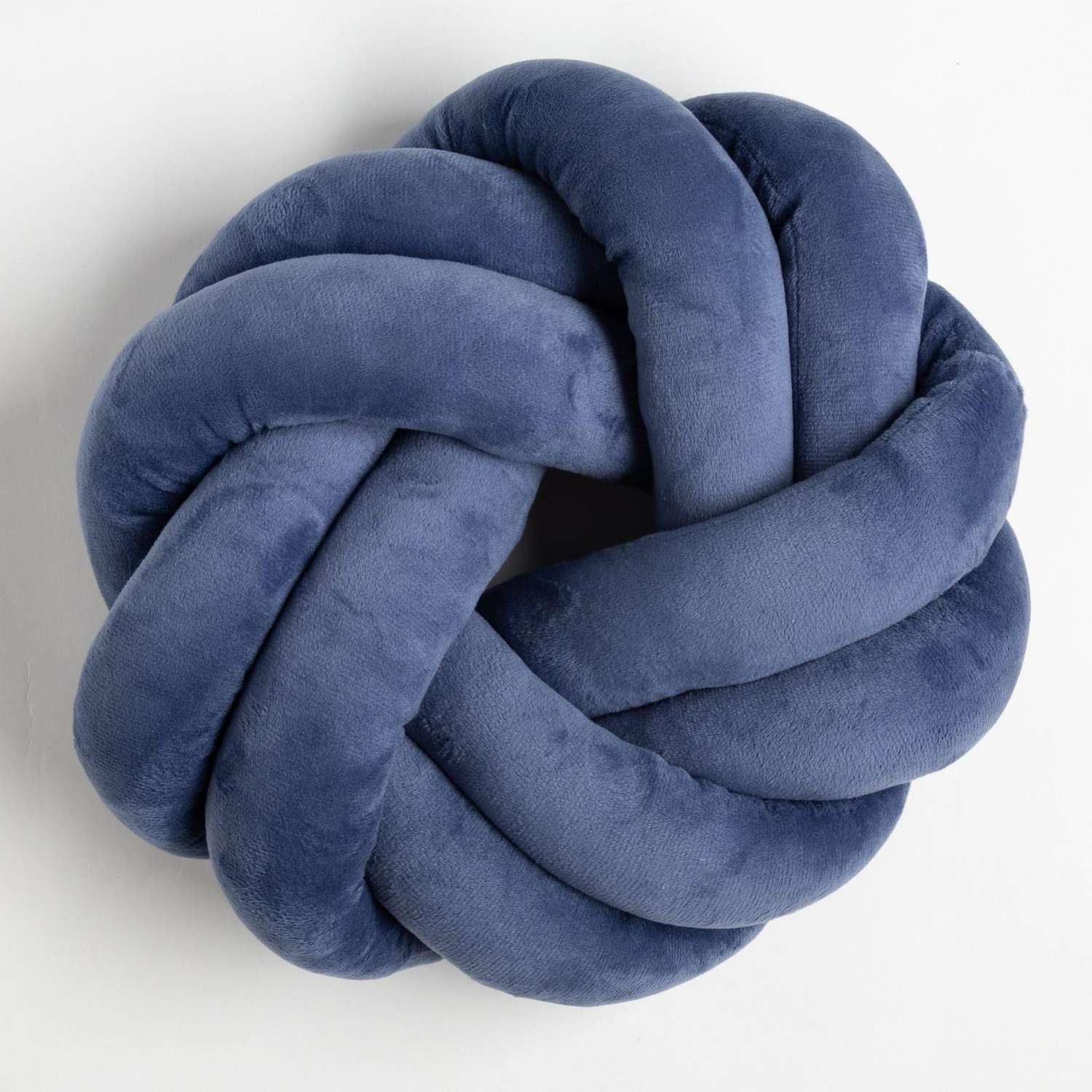 Декоративная подушка Этель узел d 33 см темно-синяя - фото 1