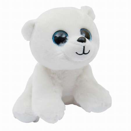 Мягкая игрушка ABTOYS Дикая природа медвежонок полярный белый 15 см