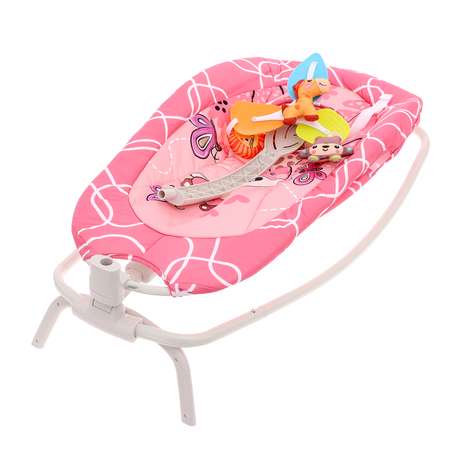 Музыкальное кресло-качалка Sima-Land для новорожденных цвет розовый