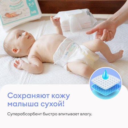 Пеленки одноразовые NappyClub 60х60 см 10 шт.