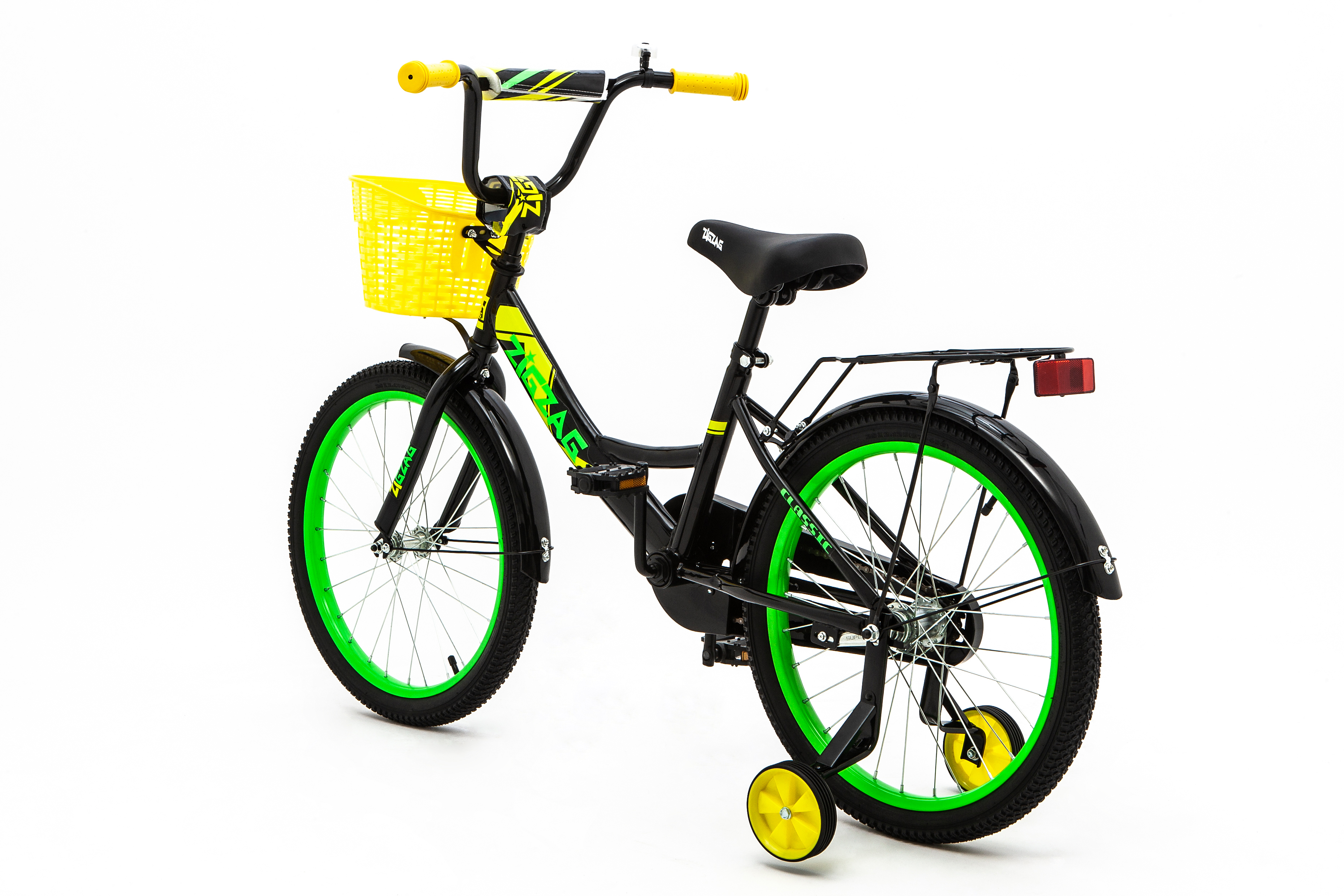 Велосипед ZigZag CLASSIC черный желтый зеленый 20 дюймов - фото 4