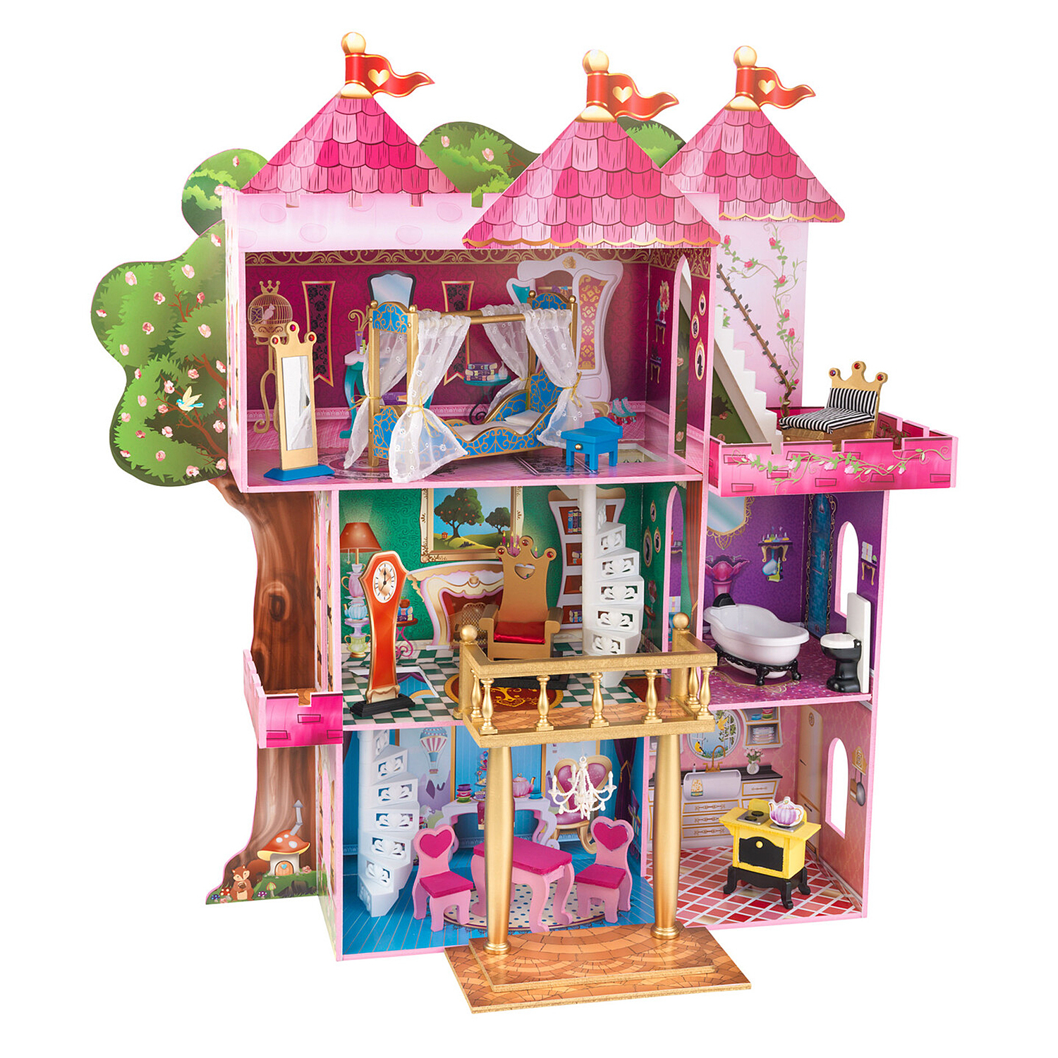 Домик для куклы KidKraft Winx Ever After High Книга сказок с мебелью  65878_KE купить по цене 29589 ₽ в интернет-магазине Детский мир