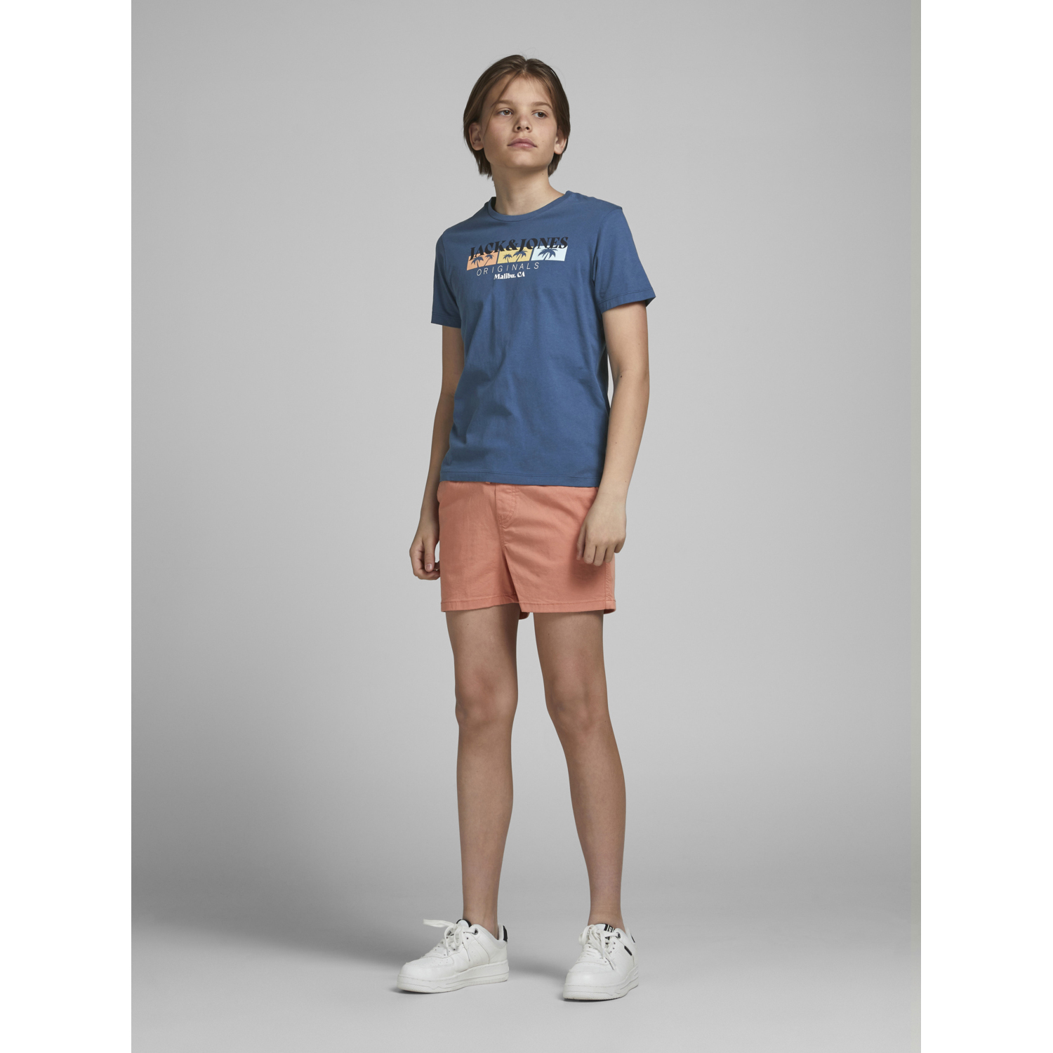 Футболка JACK AND JONES JUNIOR 12189071/Ensign Blue - фото 3