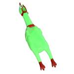 Игрушка для собак Пижон пищащая Задумчивая курица 28 см ярко-зелёная