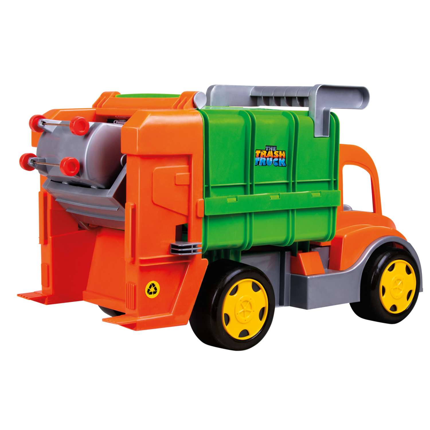 Мусоровоз игрушечный Zarrin Toys TrashTruck с баком F3-2/оранжевый-зеленый - фото 3