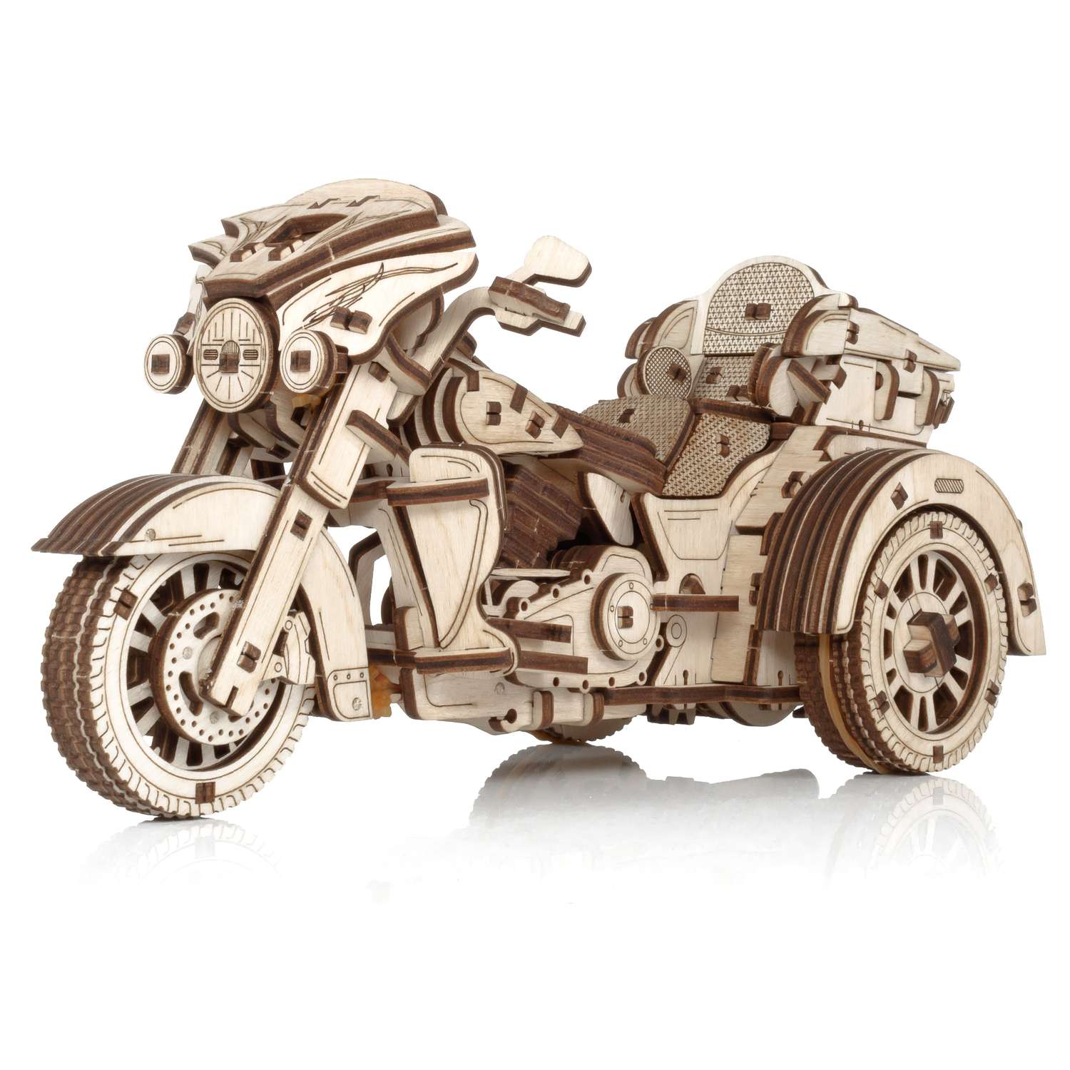 Сборная модель Eco Wood Art Мотоцикл Трайк из дерева ETrike - фото 1