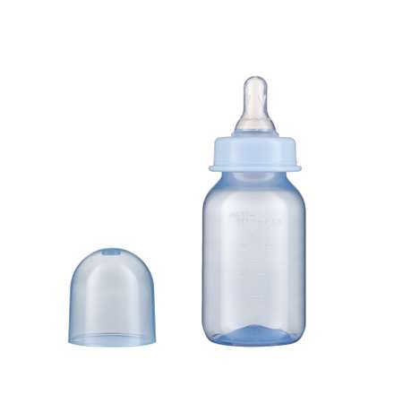 Бутылочка для кормления ПОМА 125мл Голубой ПП силикон медленный поток