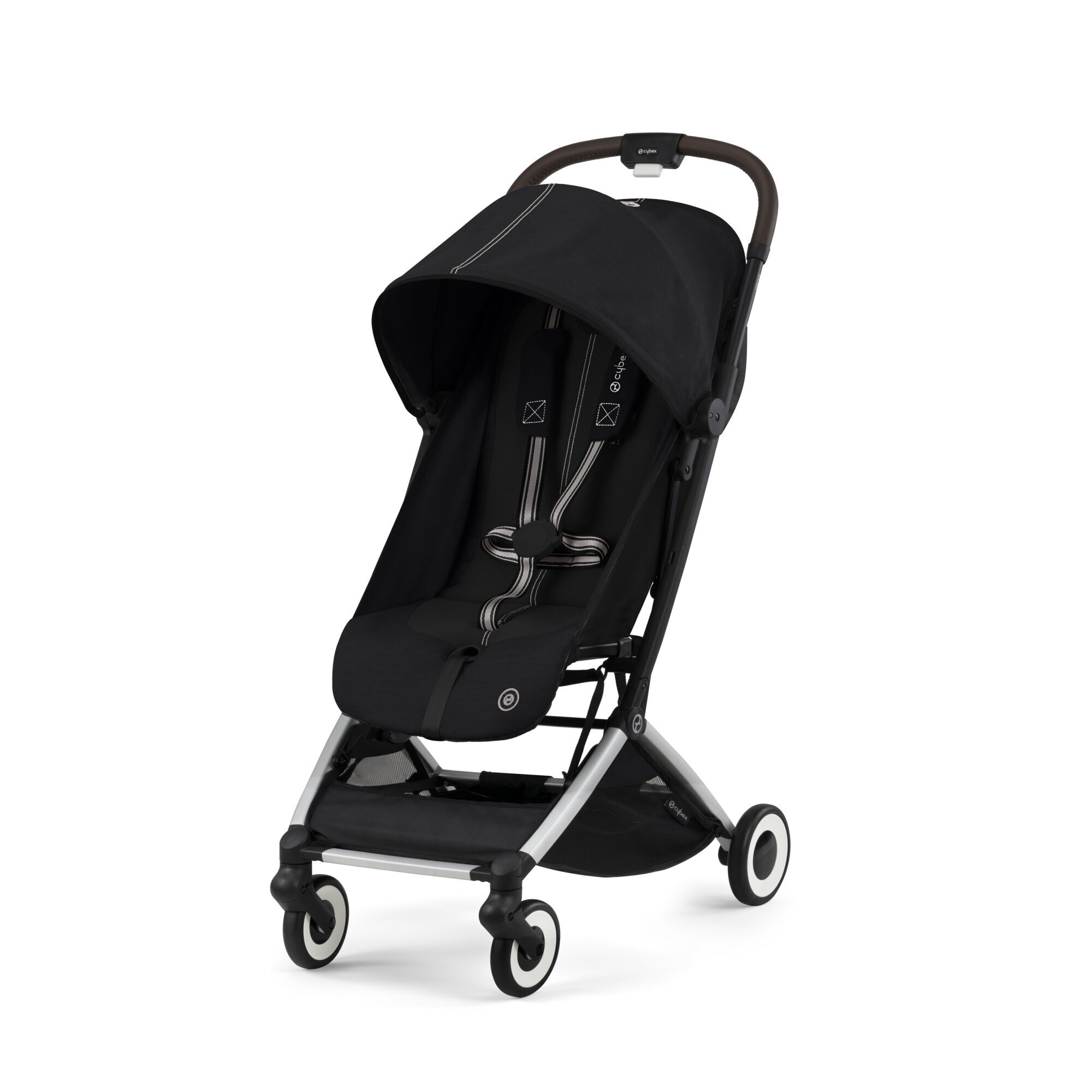 Коляская детская Cybex Orfeo SLV Moon Black с дождевиком - фото 1