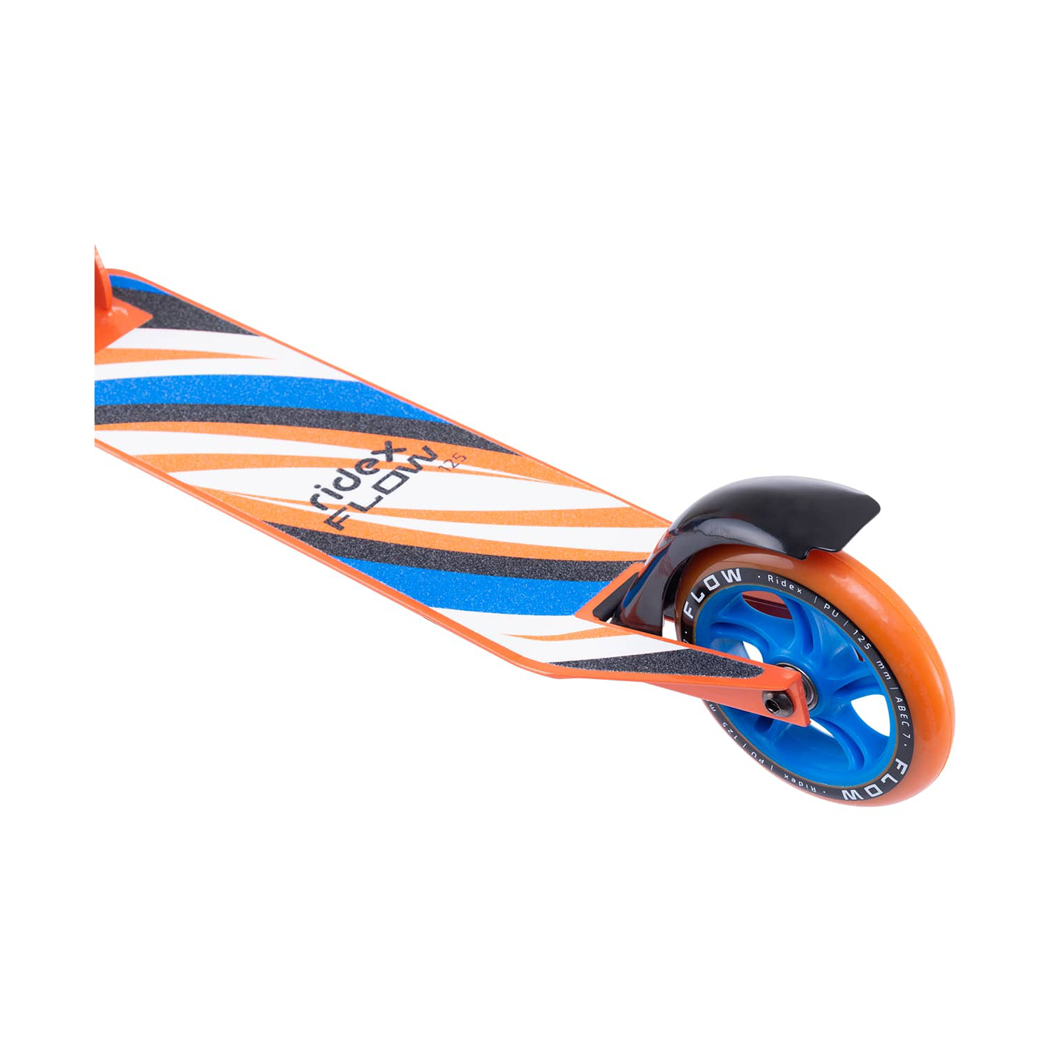 Самокат RIDEX двухколесный Scooter 2 wheels Flow 125 blue/oragge - фото 6