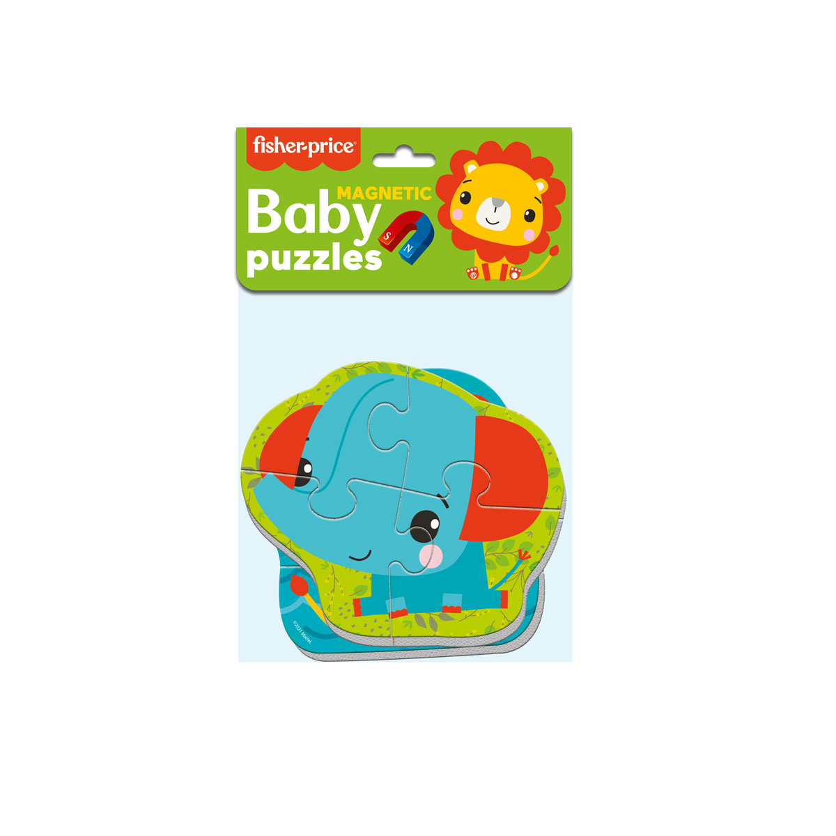 Набор пазлов Vladi Toys мягкие магнитные Baby puzzle Fisher-Price Лев и слоник 2 картинки 7 элементов - фото 2