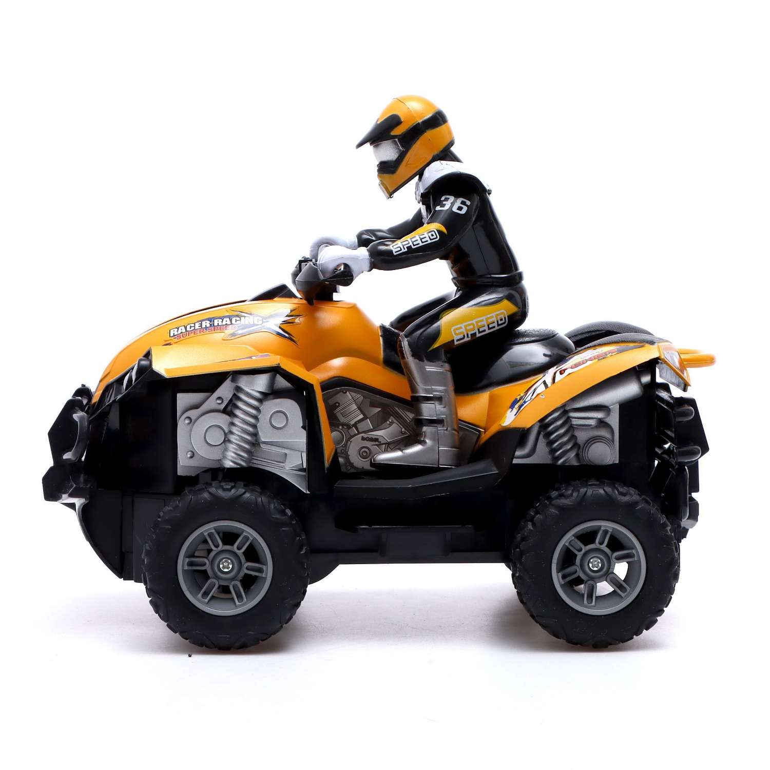 Мотоцикл Автоград радиоуправляемый «Квадроцикл» 1:12 цвет жёлтый - фото 2