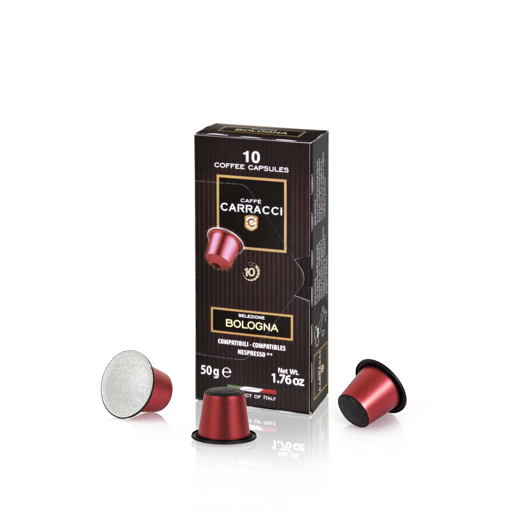 Кофе в капсулах Carracci Nespresso Болонья 50 грамм 10 капсул - фото 1