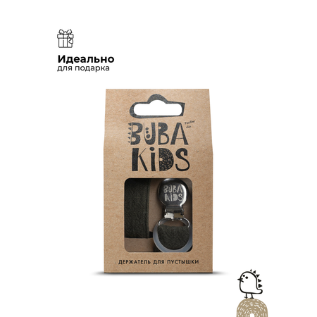 Держатель для пустышки BUBA KIDS из крапивы Рами Болотный