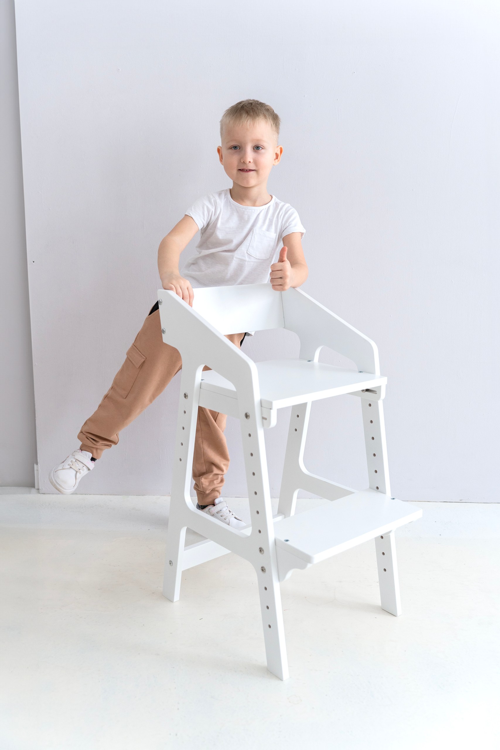 Растущий стул Коняша Для детей белый - фото 8