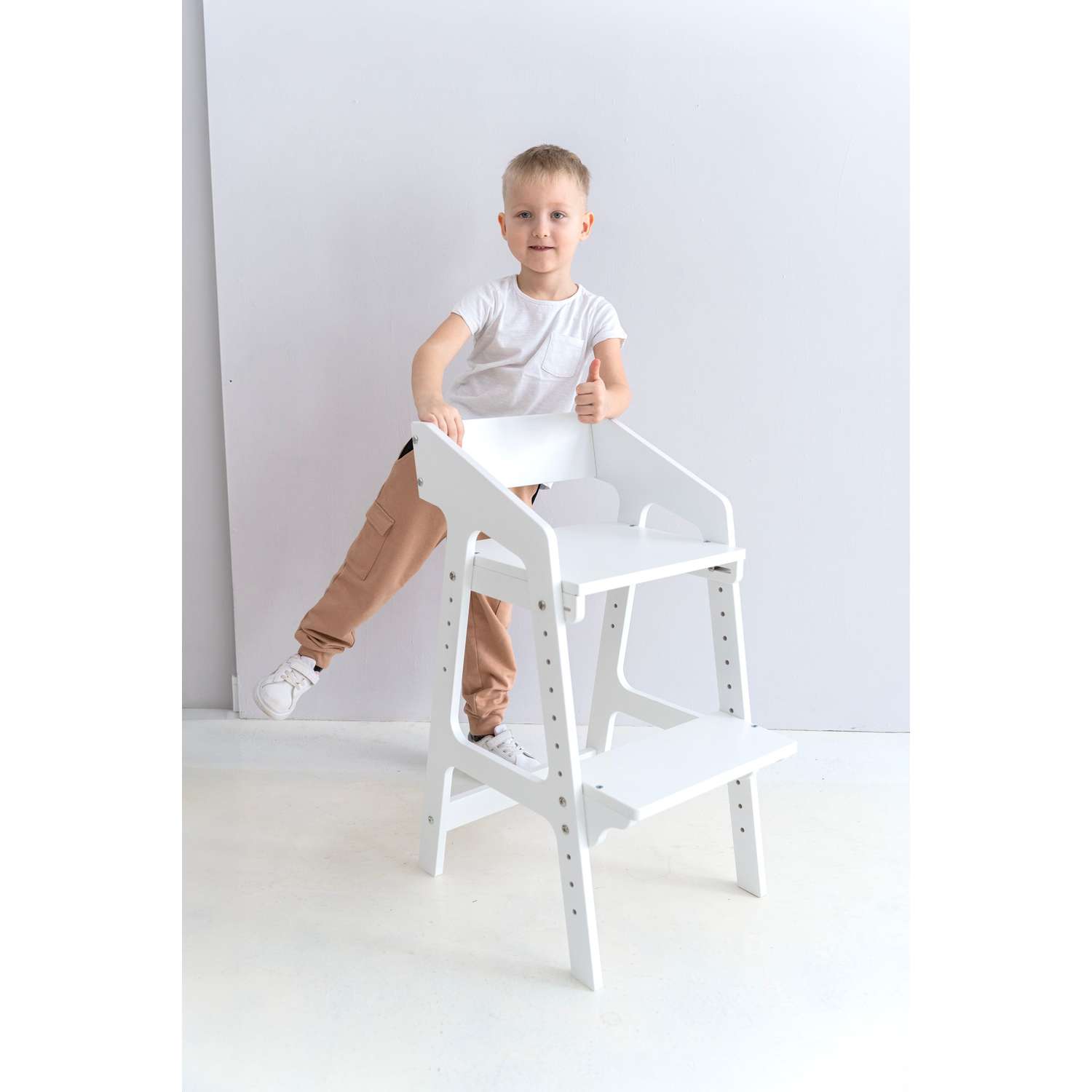 Растущий стул Коняша Для детей белый - фото 8