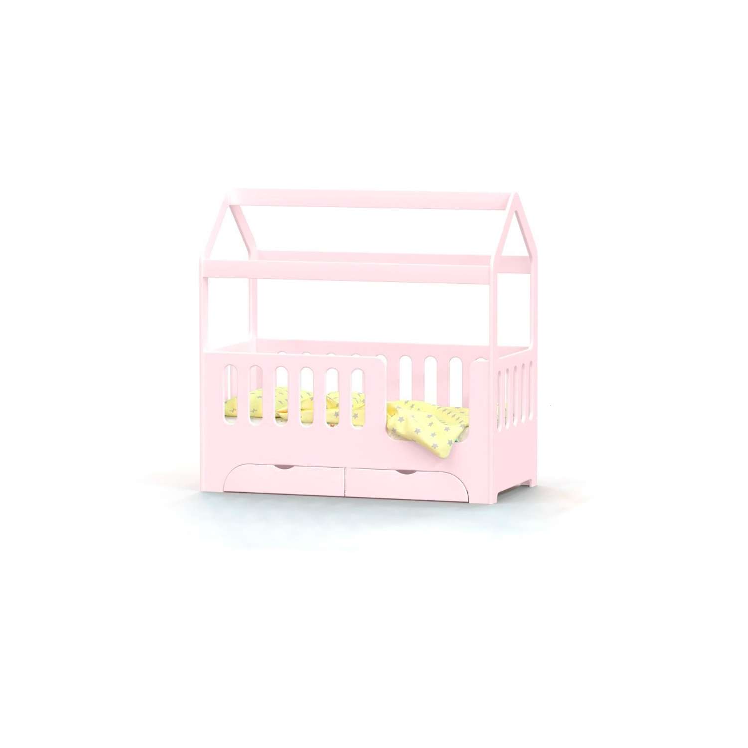Кровать детская односпальная Roomiroom Односпальная 160х80 детская розовая левая - фото 1