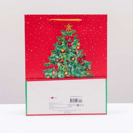 Пакет Sima-Land подарочный «Новогодняя ёлка с подарками» 26×32×12 см