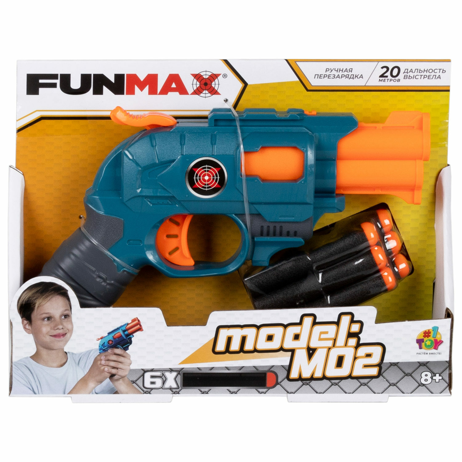 Бластер с мягкими пулями FunMax 1TOY 6 пуль - фото 6