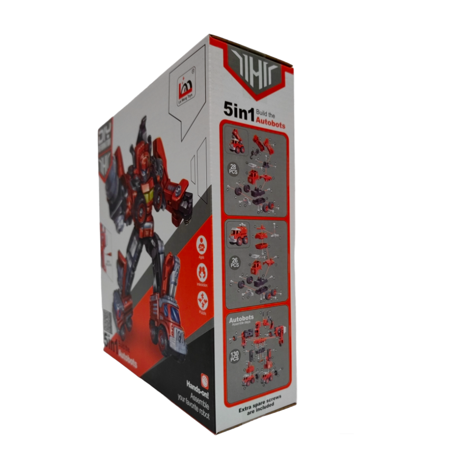 Игровой набор 5 в 1 SHARKTOYS робот трансформер состоящий из 5 пожарных машинок - фото 8