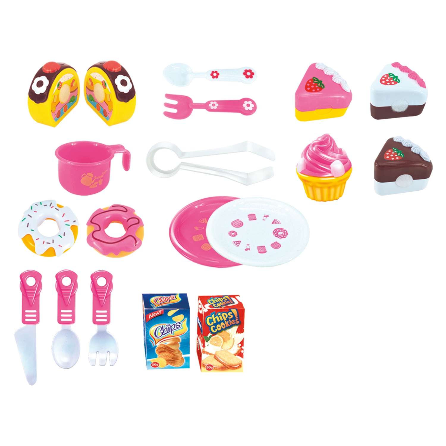 Игровой набор Altacto Мечта сладкоежки чемодан-стульчик 19 предметов розовый - фото 1