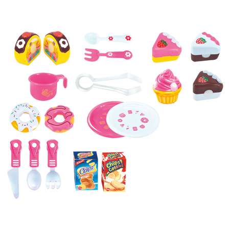 Игровой набор Altacto Мечта сладкоежки чемодан-стульчик 19 предметов розовый