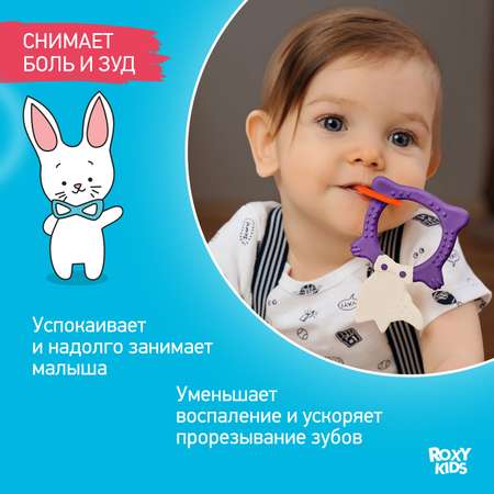 Прорезыватель для зубов ROXY-KIDS Fox teether цвет фиолетовый