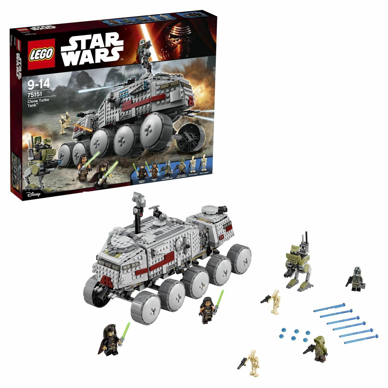 Конструктор LEGO Star Wars Турботанк Клонов блочный - фото 1