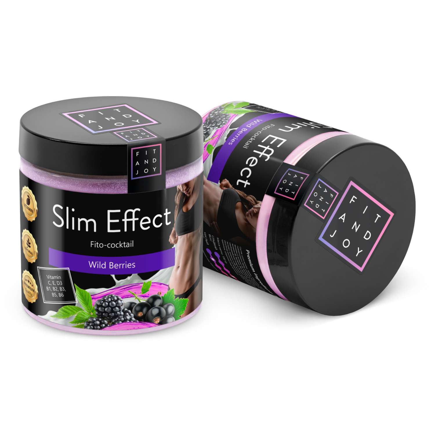Фитококтейль FIT AND JOY Slim Effect Лесные ягоды для снижения веса 90 г - фото 9