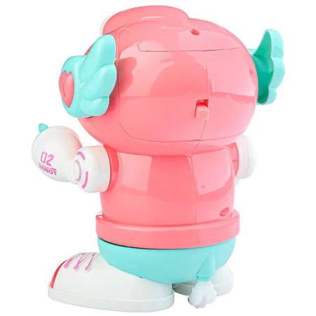 Робот на батарейках CyberCode Поёт и танцует. Световые эффекты. Розовый 16 см.