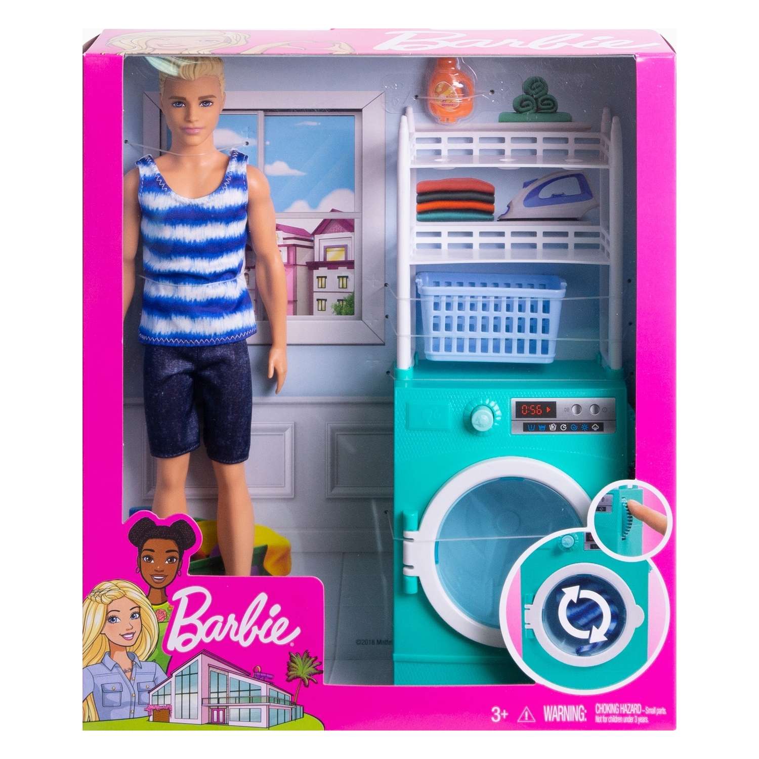 Набор игровой Barbie Кен в прачечной FYK52 FYK51 - фото 2