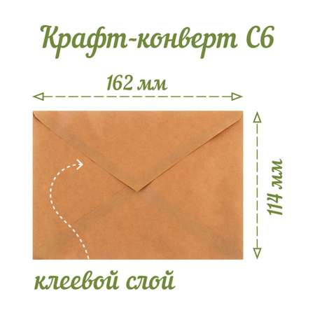 Открытка Крокуспак с крафтовым конвертом Будь счастлива 1 шт