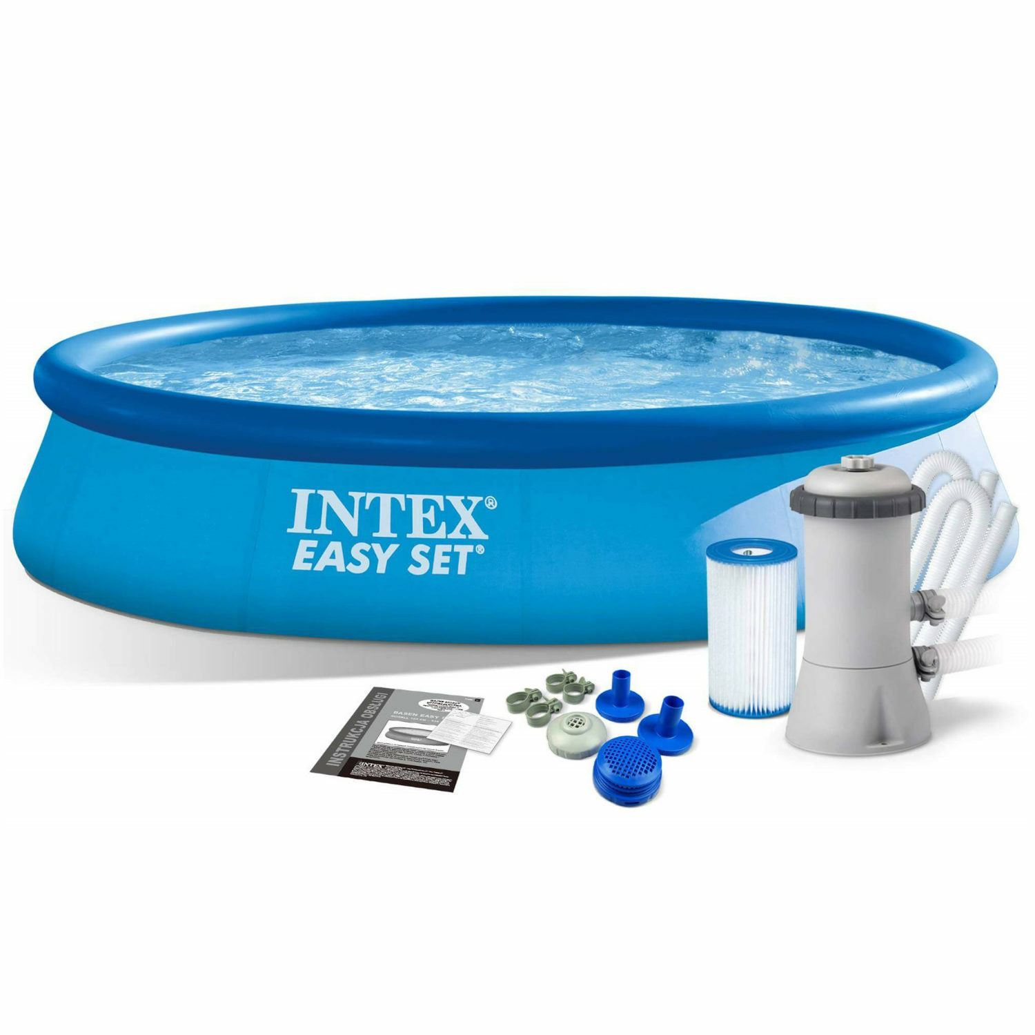 Бассейн Intex Easy Set Pool с фильтр-насосом 396х84 см - фото 1