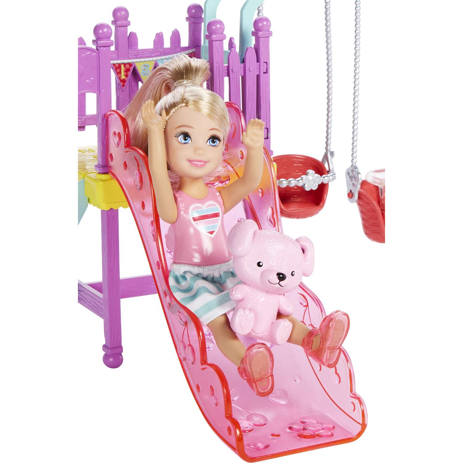 Набор игровой Barbie Развлечения Челси Горка с качелями DWJ46 DWJ45 - фото 3