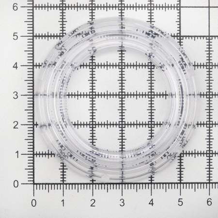 Люверс для штор Айрис кольцо на карниз круглый с классическим замком пластиковый 35 мм 08 прозрачный