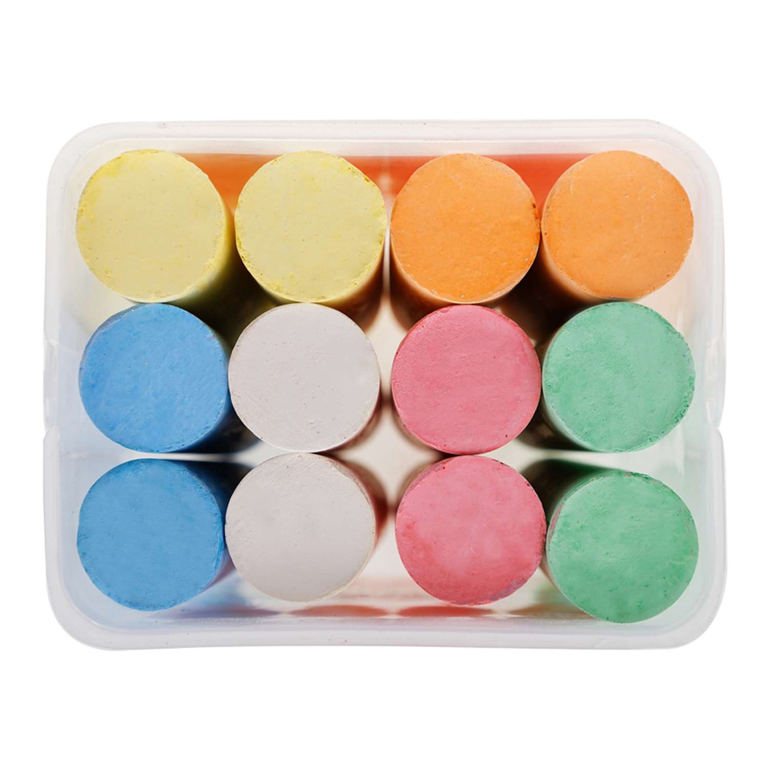 Мелки для асфальта Гамма Мультики цветные 12шт. 6 цветов круглые пластиковое ведро - фото 3