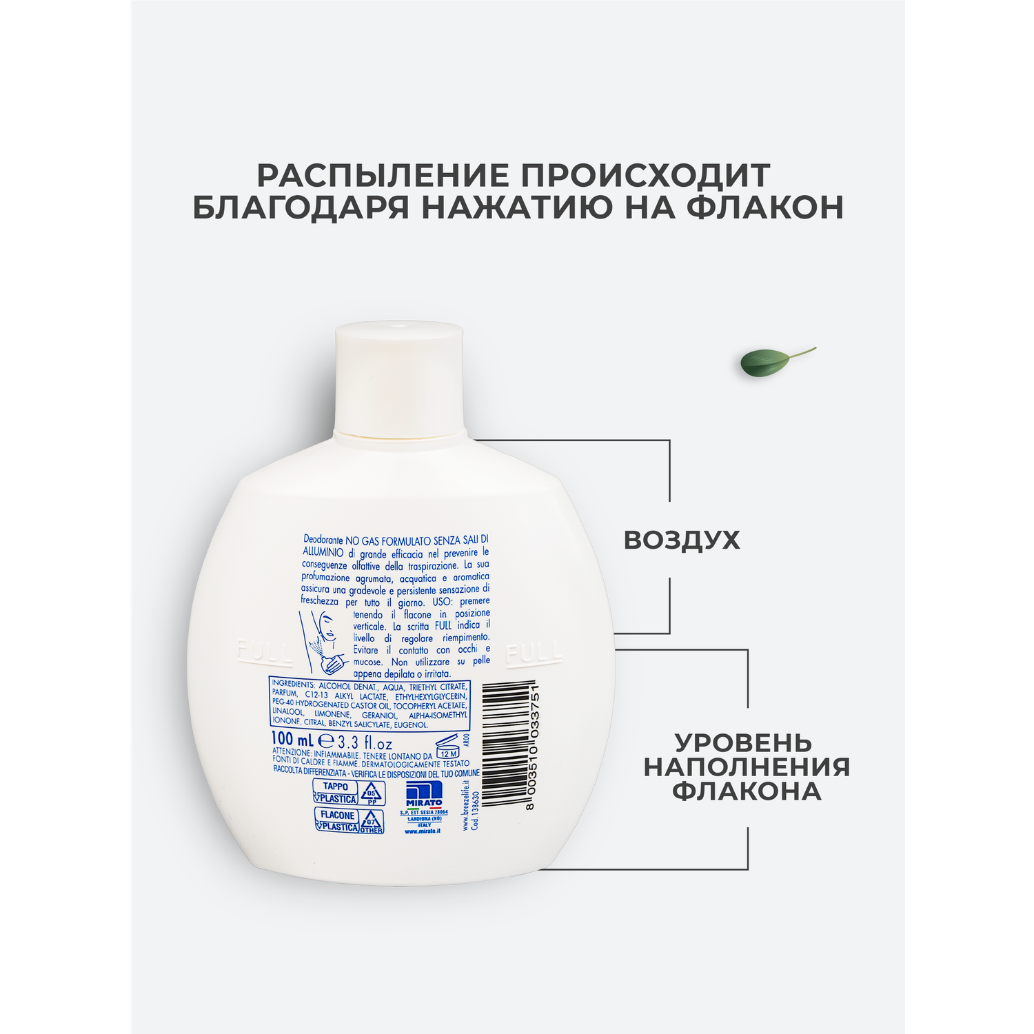 Парфюмированный дезодорант BREEZE Muschio Bianco 100мл - фото 4