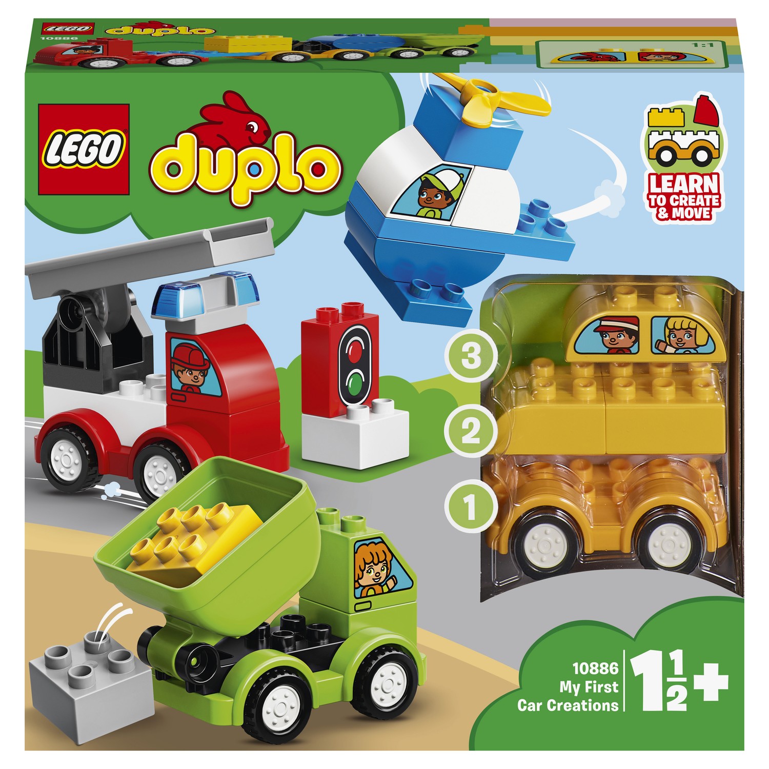 Конструктор LEGO DUPLO My First Мои первые машинки 10886 купить по цене 999  ₽ в интернет-магазине Детский мир