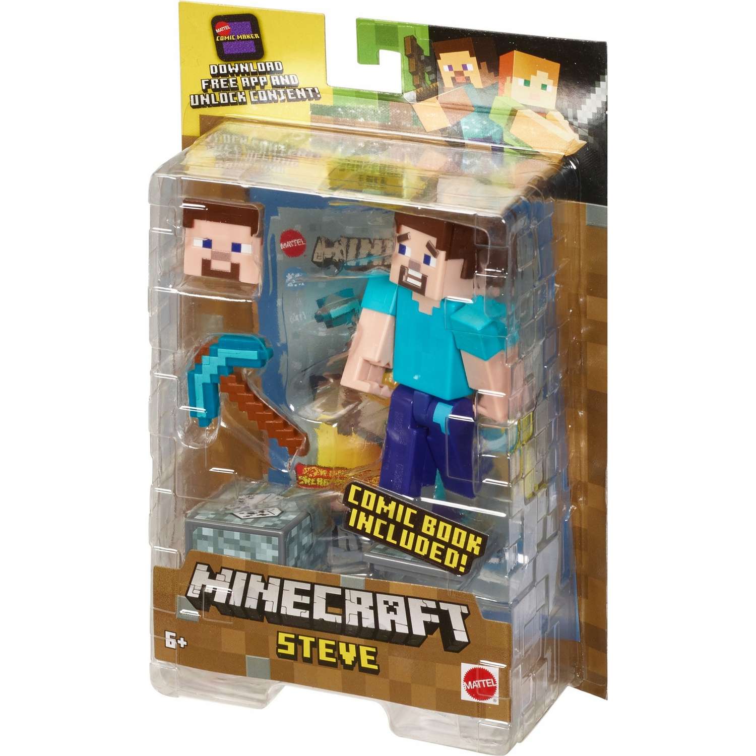 Фигурка Minecraft Стив с аксессуарами GCC13 - фото 3